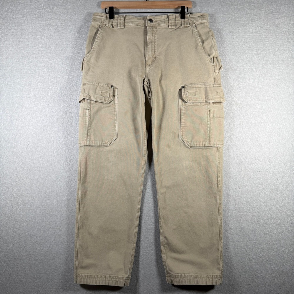 Duluth Trading Co Mens DuluthFlex Fire Hose Cargo Pants Khaki 36x30 3237-118
